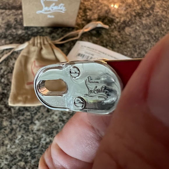 Christian Louboutin Elisa Patent Double-Wrap, Turn Lock Bracelet - Picture 4 of 8